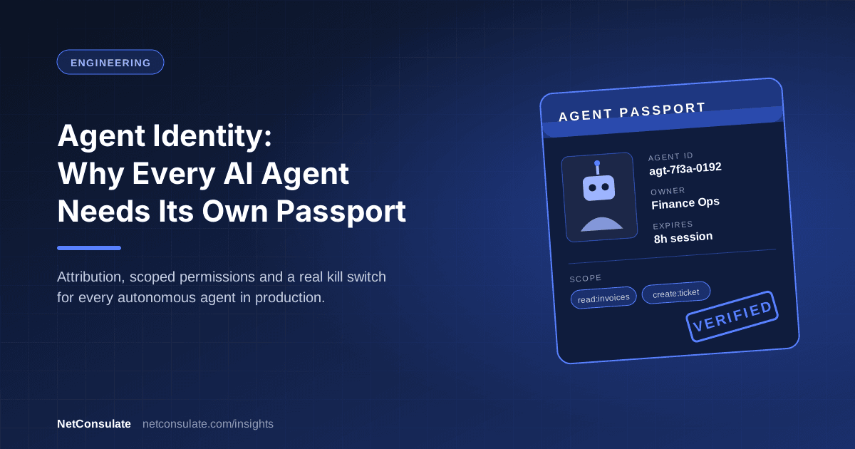 Agent Identity: Why Every AI Agent Needs Its Own Passport