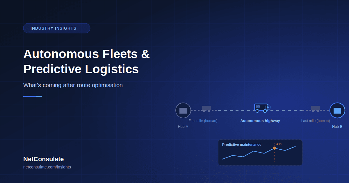 Autonomous Fleets and Predictive Logistics: What's Coming After Route Optimisation