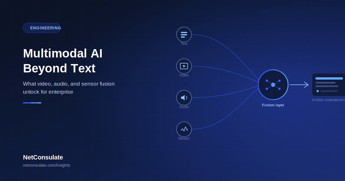 Multimodal AI Beyond Text: What Video, Audio, and Sensor Fusion Unlock for Enterprise