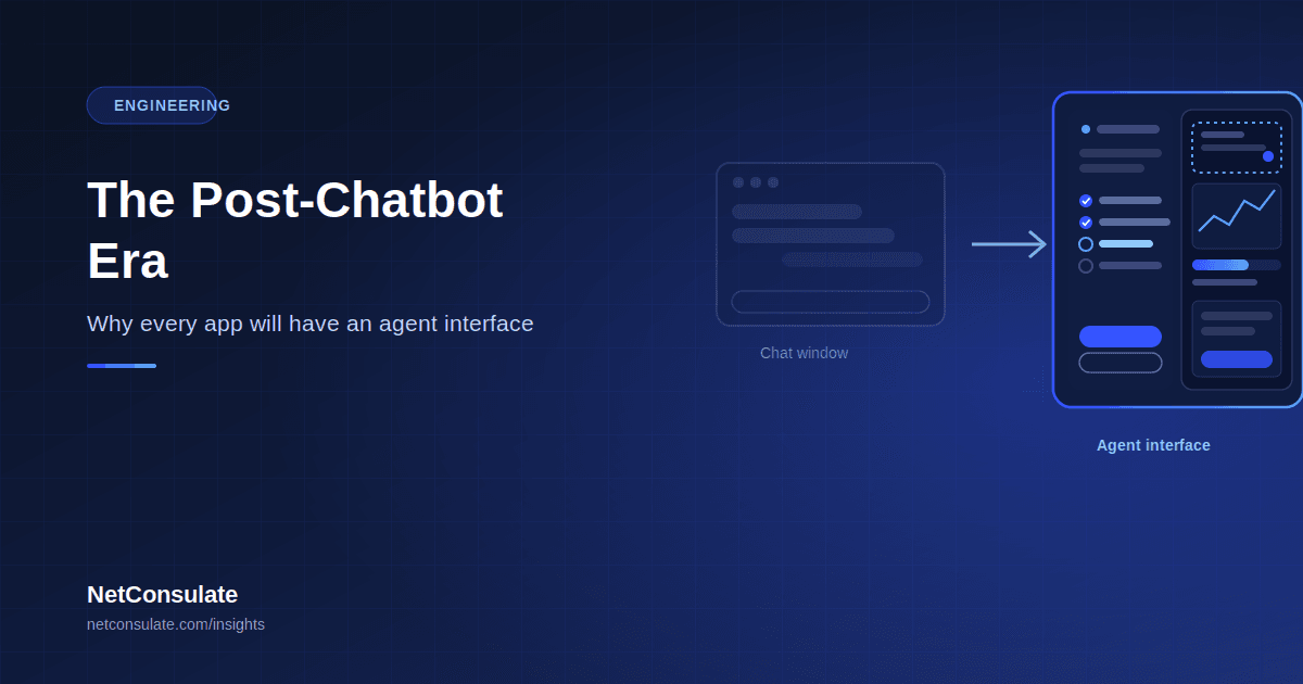 The Post-Chatbot Era: Why Every App Will Have an Agent Interface