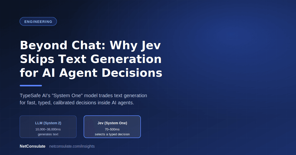 Beyond Chat: Why TypeSafe's Jev Skips Text Generation Entirely for AI Agent Decisions