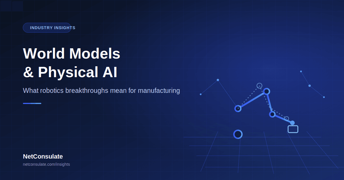 World Models and Physical AI: What Robotics Breakthroughs Mean for Manufacturing